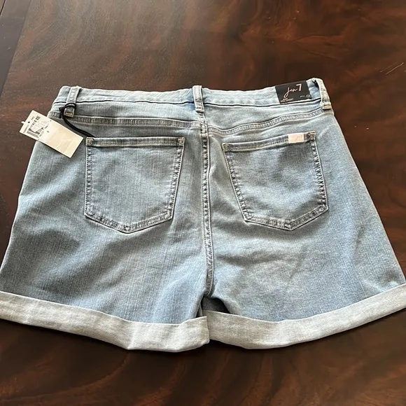 Jen 7 by 7 For All Mankind High Waist Roll Cuff Denim Shorts
