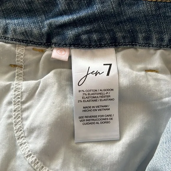 Jen 7 by 7 For All Mankind High Waist Roll Cuff Denim Shorts