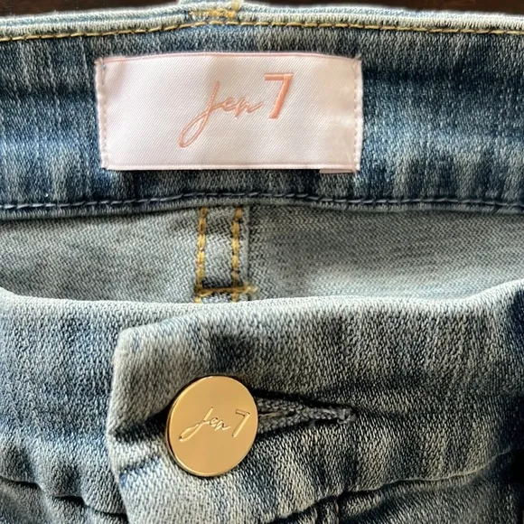 Jen 7 by 7 For All Mankind High Waist Roll Cuff Denim Shorts