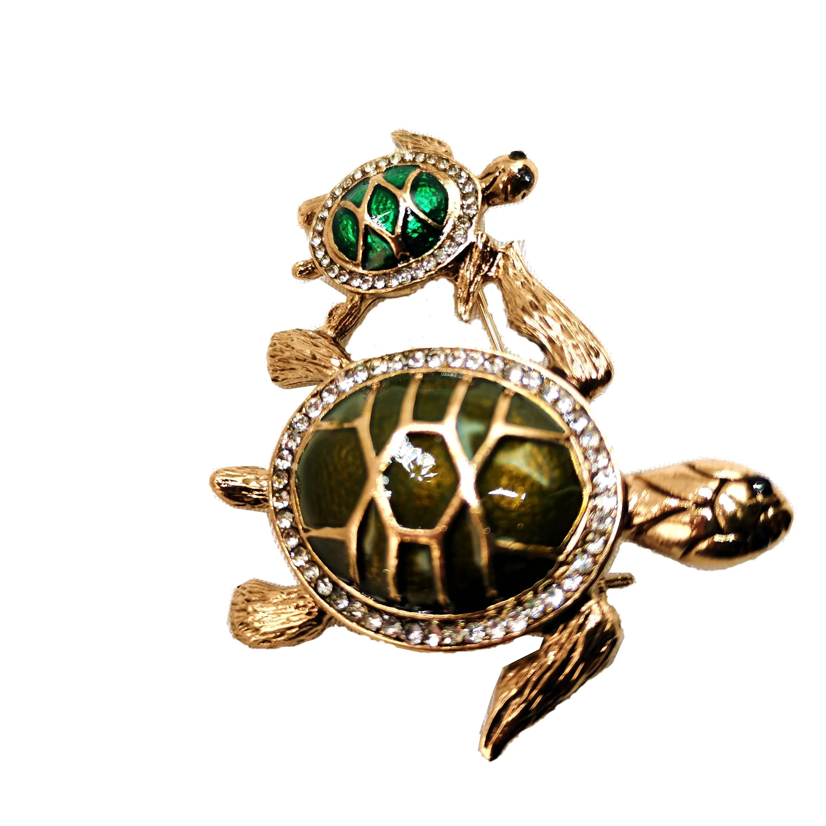 Jewelblings Happy Family Jewelry Mom and Kid Swimming Enamel Turtle Brooches Pin Ocean Animal Tortoise Collection Mothers Day Birthday Gift