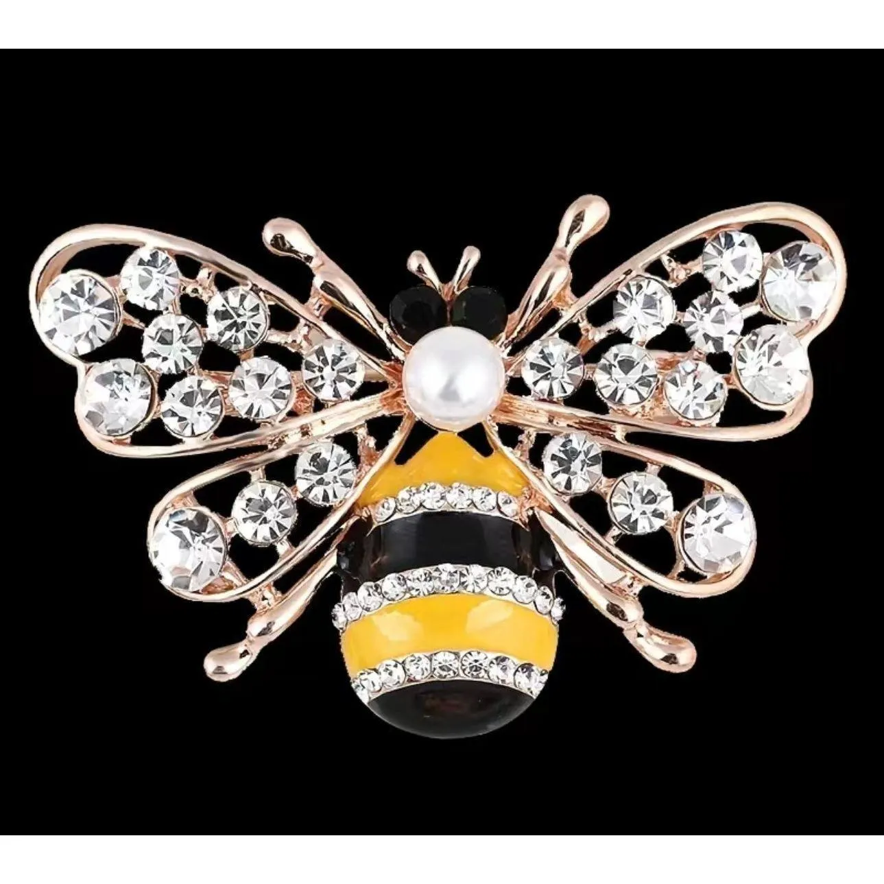 Jewelled & Enamel Bee Brooch