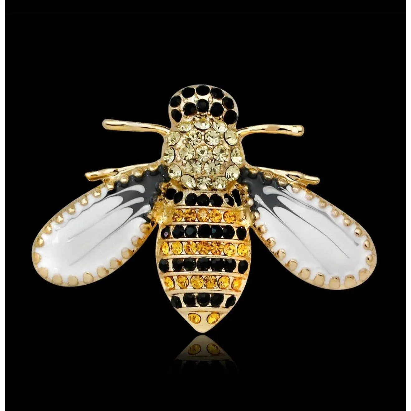 Jewelled & Enamel Bumble Bee Brooch