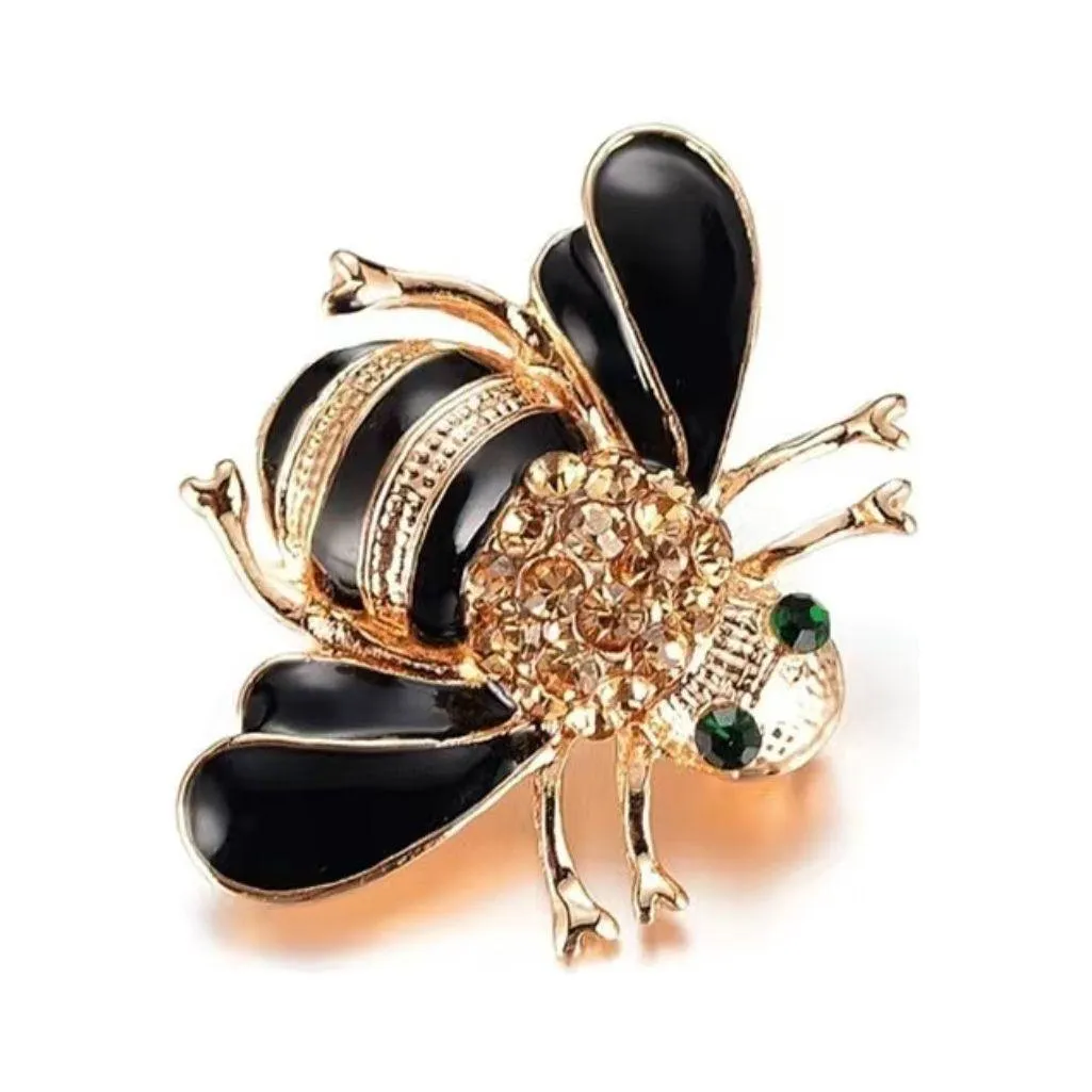 Jewelled & Enamel Bumble Bee Brooch