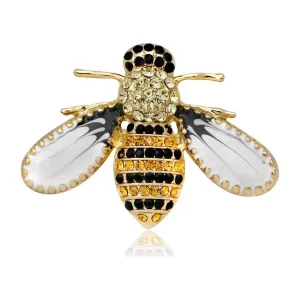 Jewelled & Enamel Bumble Bee Brooch