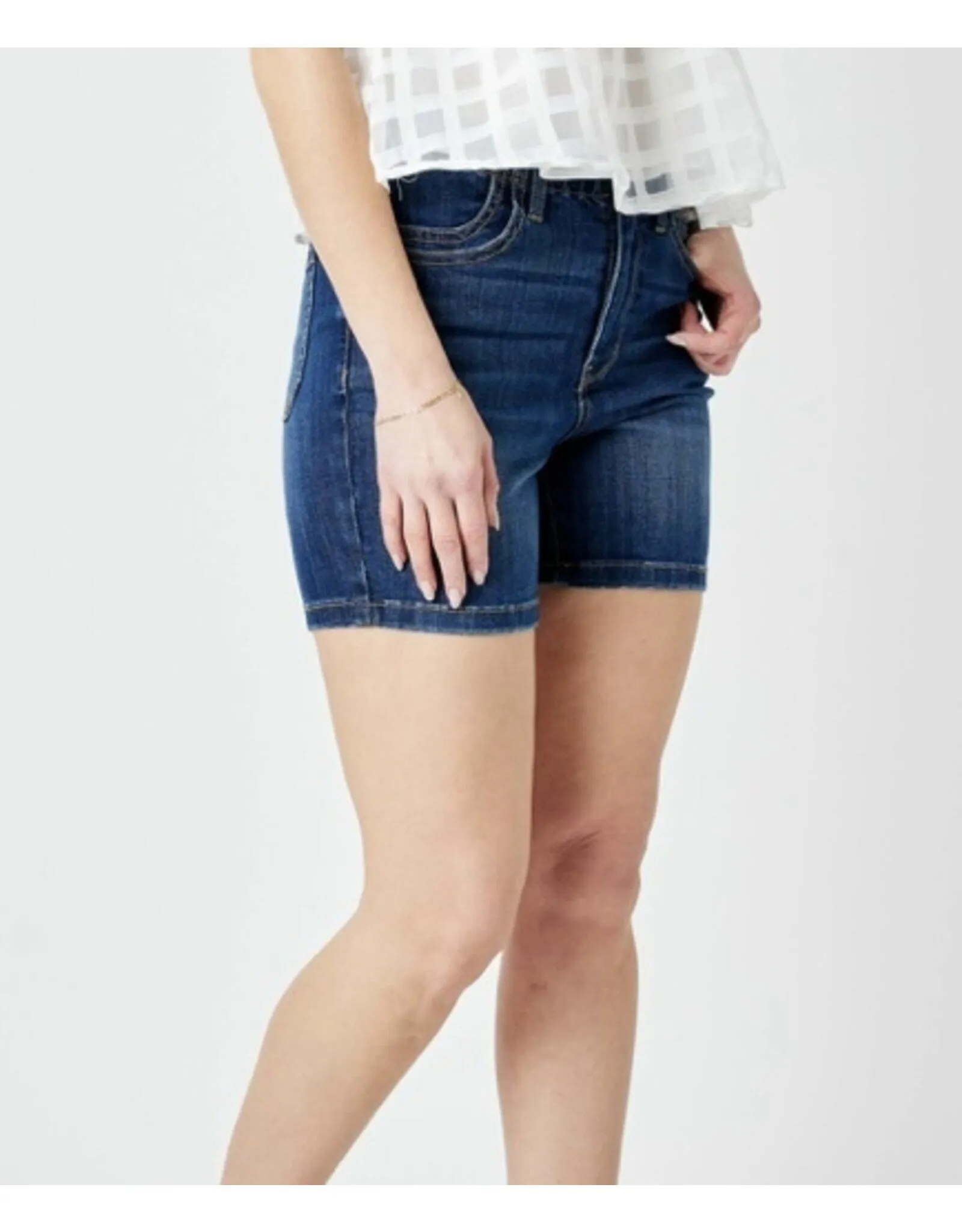Judy Blue Mid RIse Elastic Waist Shorts