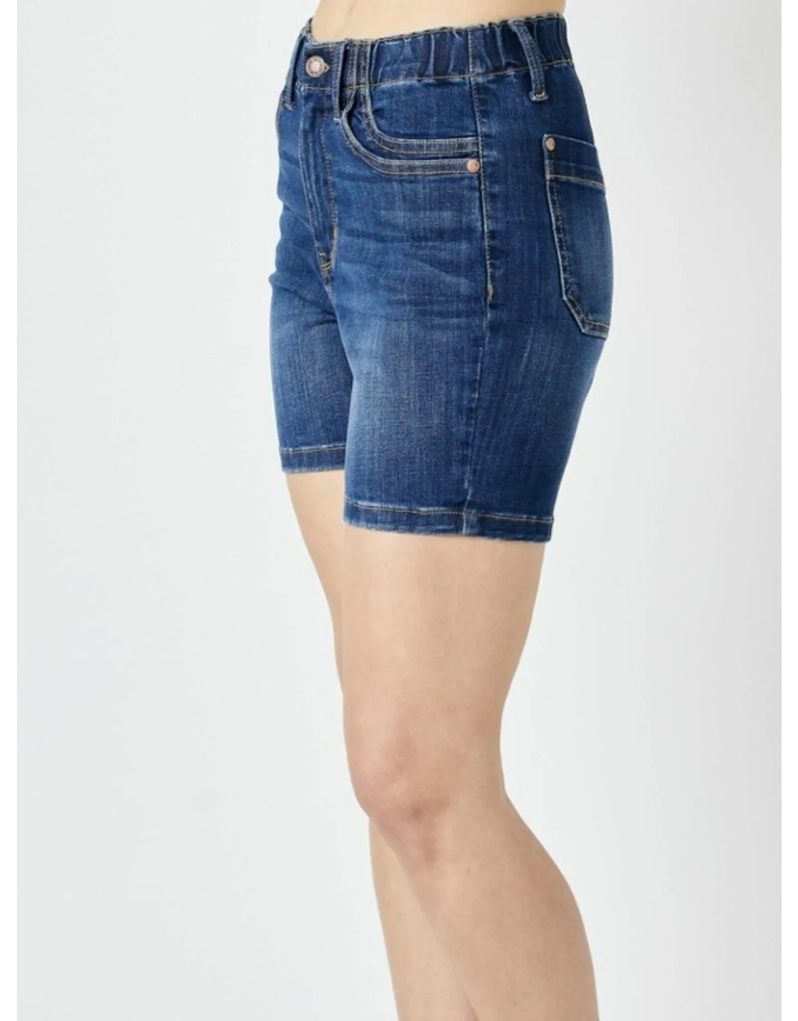 Judy Blue Mid RIse Elastic Waist Shorts