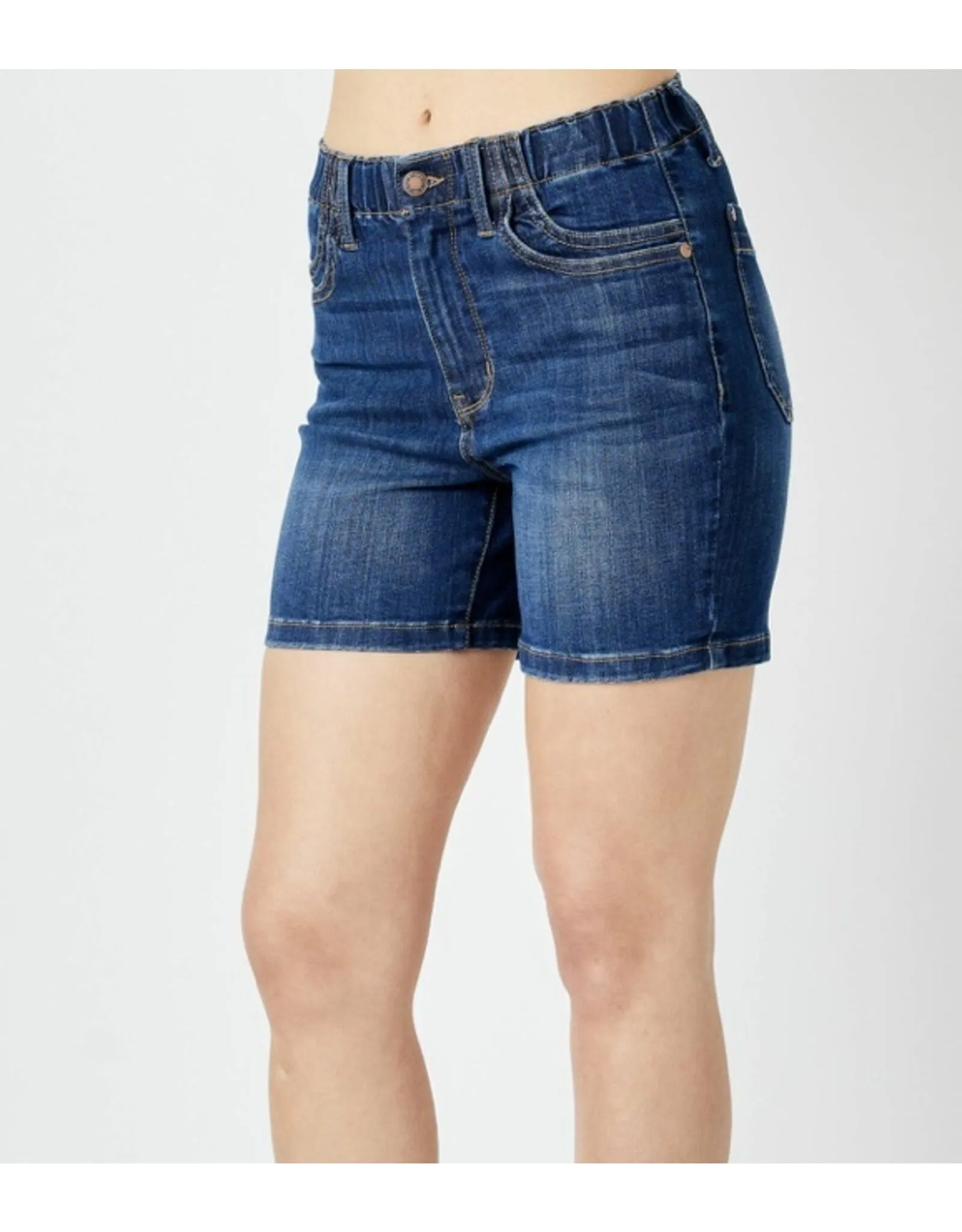 Judy Blue Mid RIse Elastic Waist Shorts