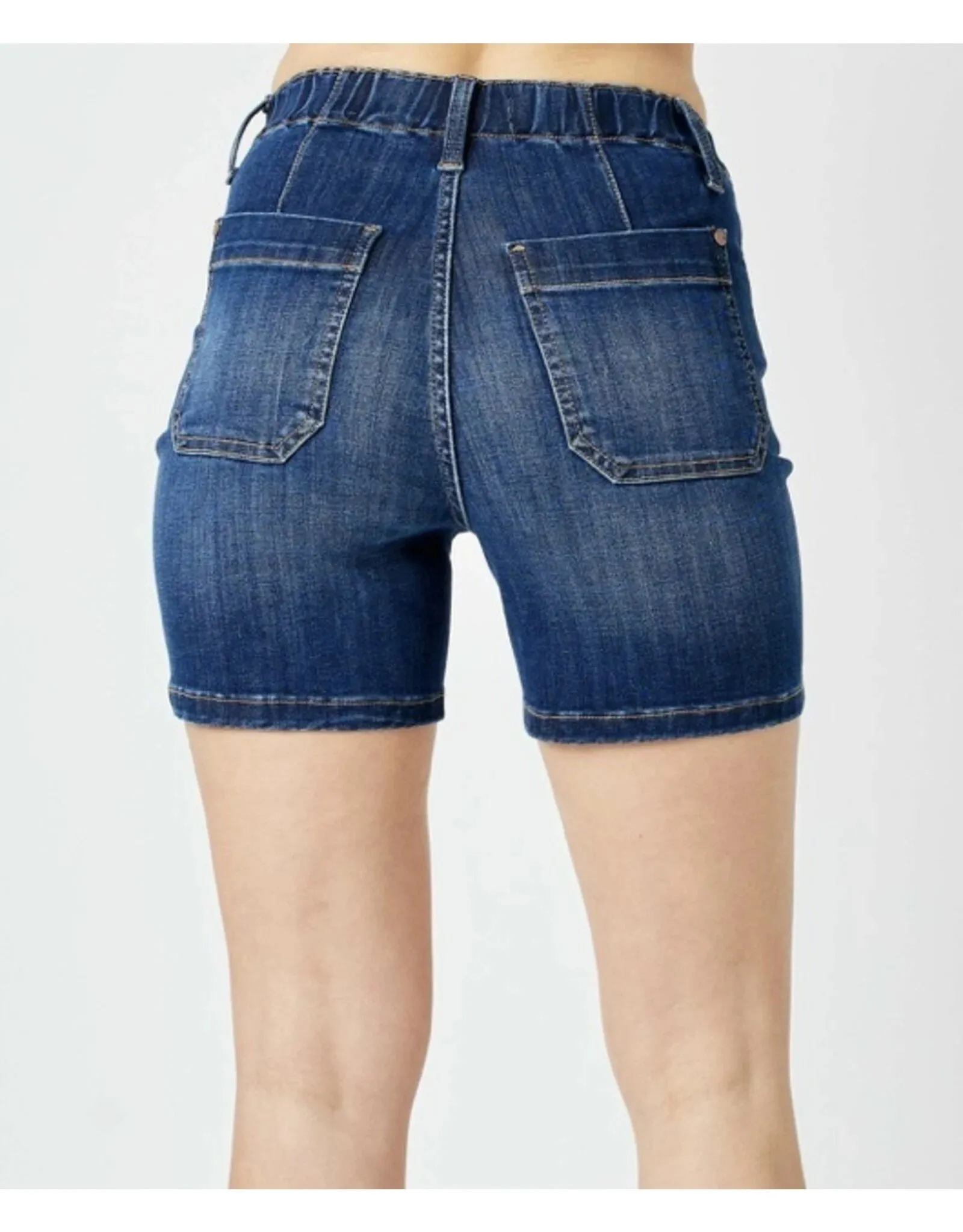 Judy Blue Mid RIse Elastic Waist Shorts
