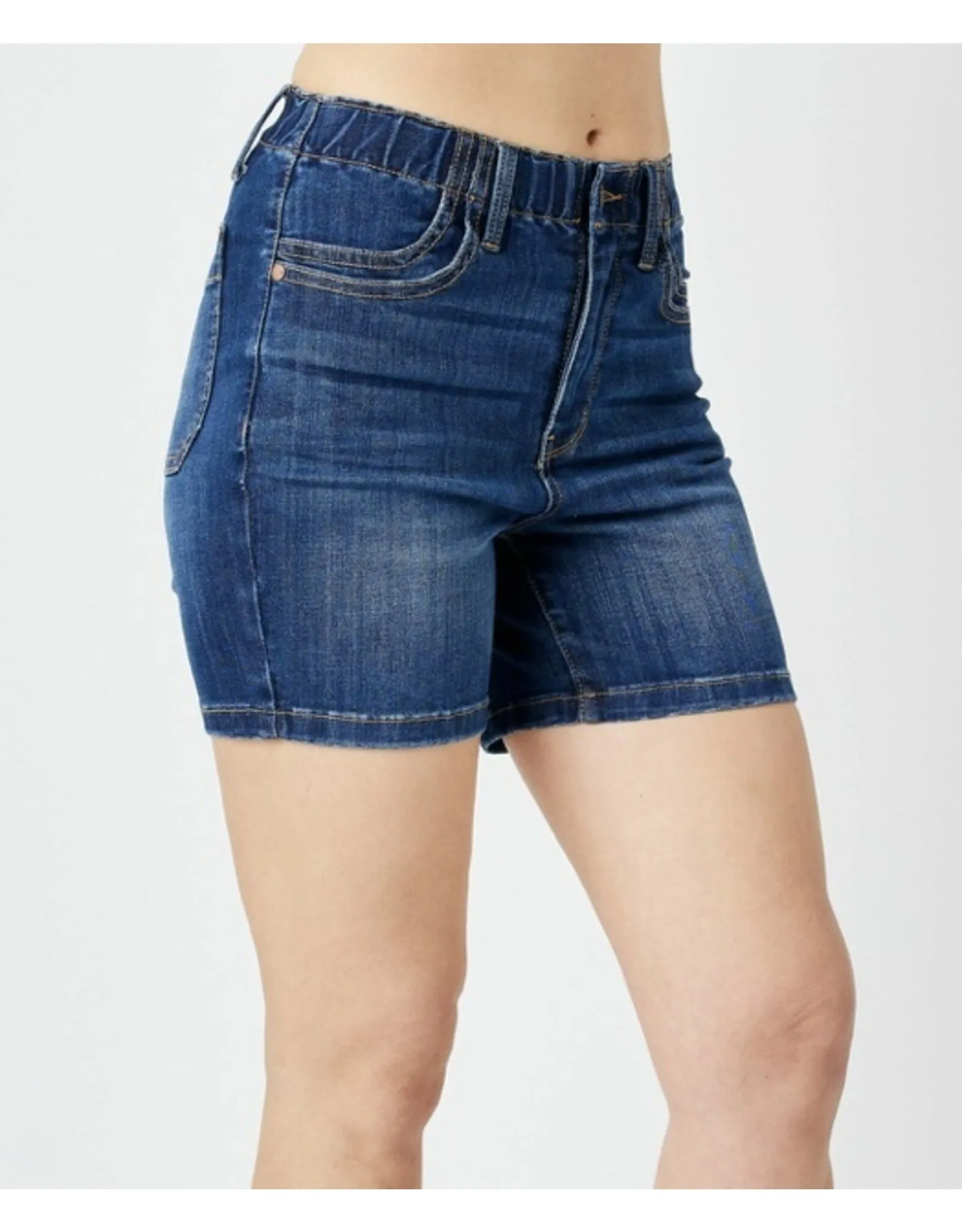 Judy Blue Mid RIse Elastic Waist Shorts