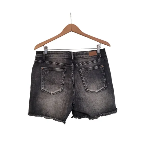 Judy Blue Women's High Rise Charcol Wash Cutoff Denim Shorts Size XL