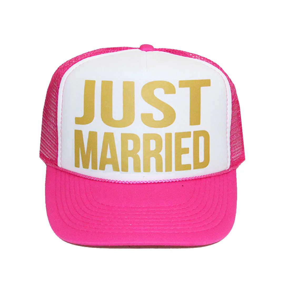 JUST MARRIED Trucker Hat