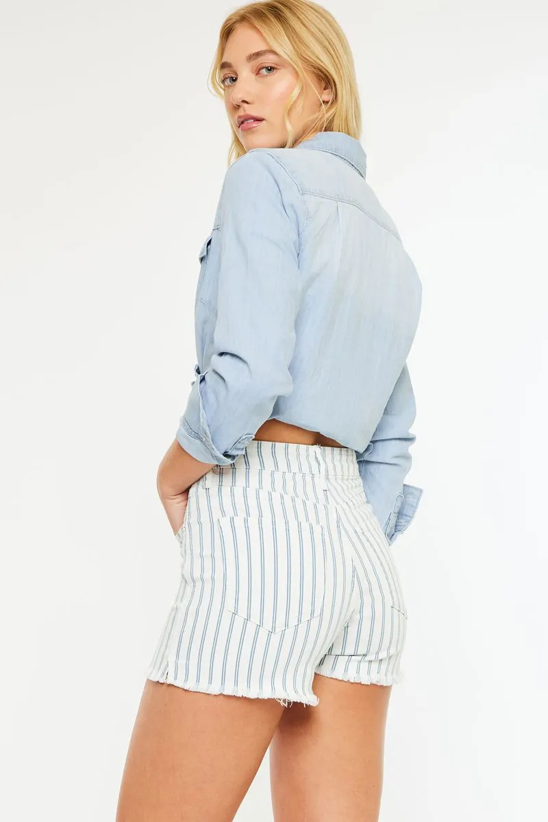 KanCan Seaside Stripe Shorts