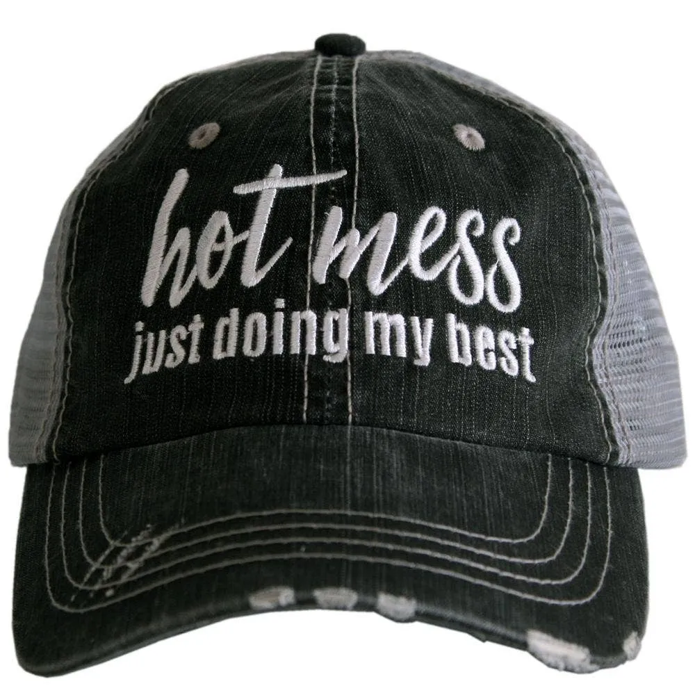 Katydid Hot Mess Just Doing My Best Trucker Hats KDC-TC-394_GRY