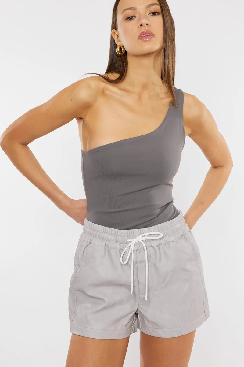 Kayden Ultra High Rise Faux Leather Shorts