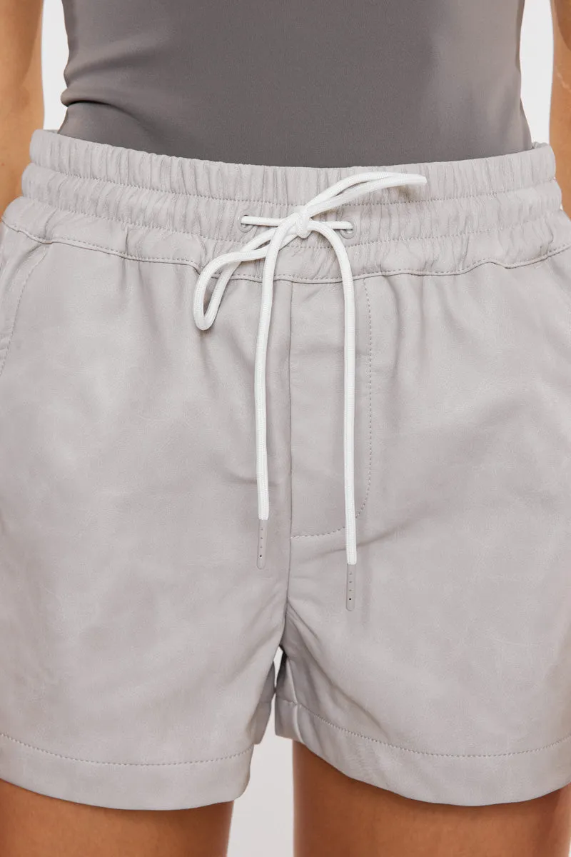 Kayden Ultra High Rise Faux Leather Shorts