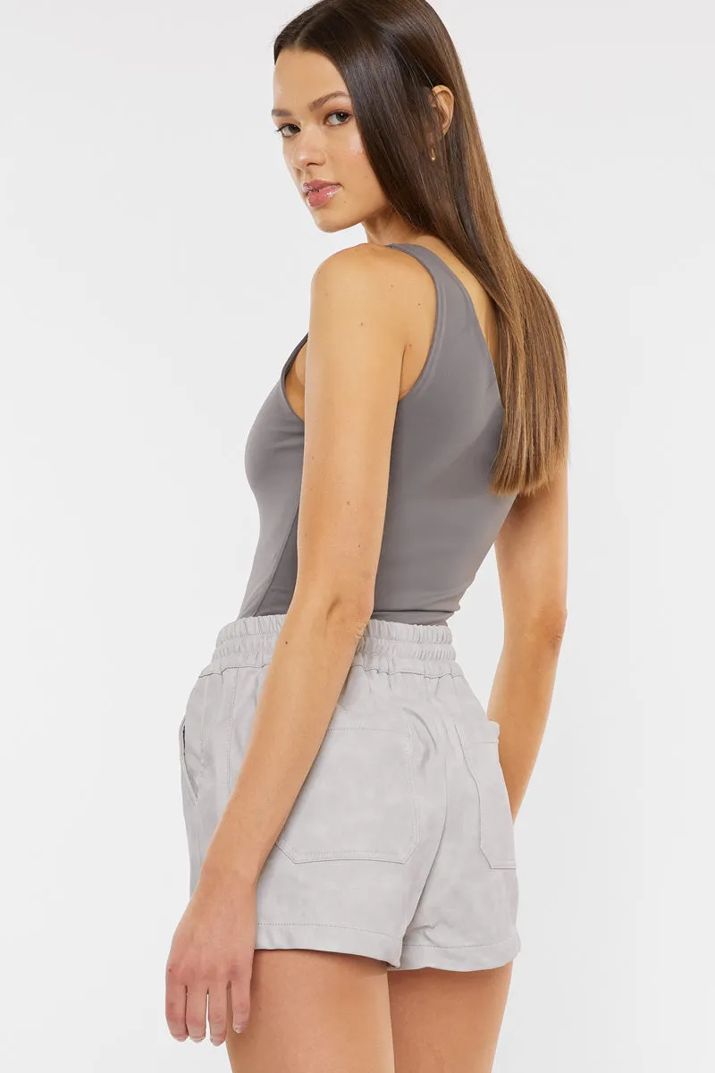 Kayden Ultra High Rise Faux Leather Shorts