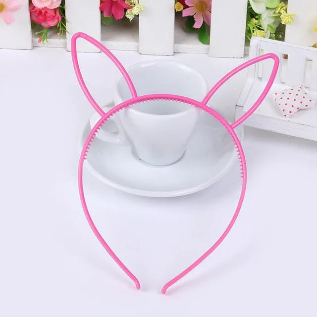 kids black cat ears head bands fashion Lady Girl Hairband Sexy Self Headband Baby birthday party Hair Accessories for Women hoop