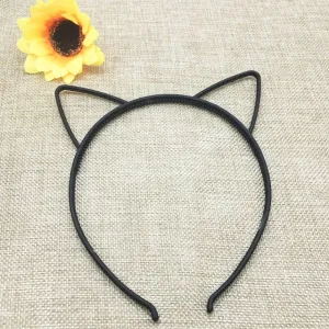 kids black cat ears head bands fashion Lady Girl Hairband Sexy Self Headband Baby birthday party Hair Accessories for Women hoop