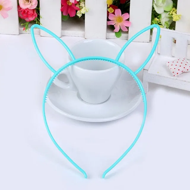 kids black cat ears head bands fashion Lady Girl Hairband Sexy Self Headband Baby birthday party Hair Accessories for Women hoop