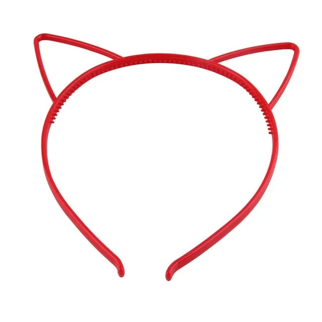 kids black cat ears head bands fashion Lady Girl Hairband Sexy Self Headband Baby birthday party Hair Accessories for Women hoop