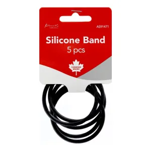 KIM & C 5pcs Silicone Hair Band Ponytailers