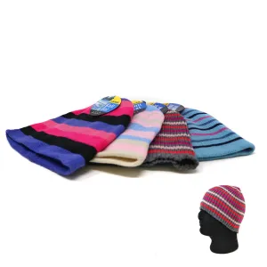 Ladies' Striped Knit Hats