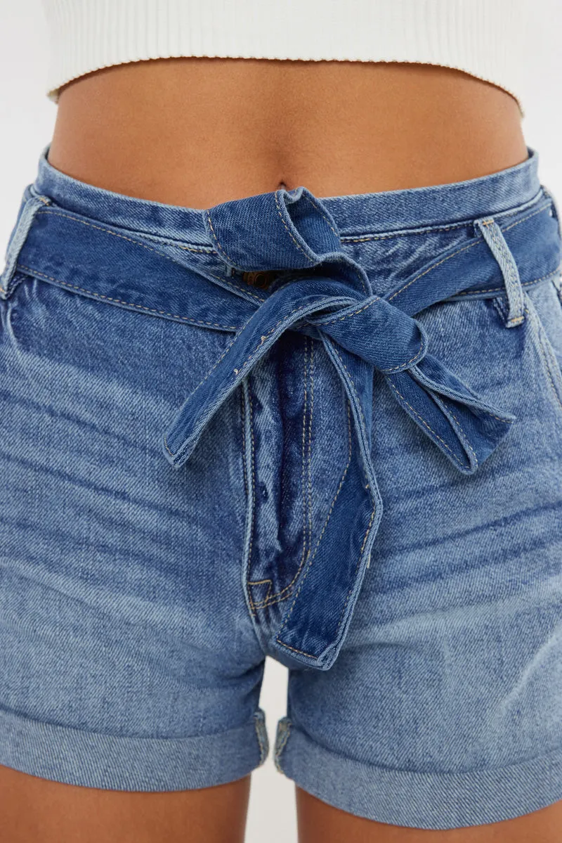 Lancing High Rise Belted Shorts