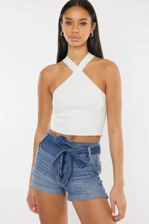 Lancing High Rise Belted Shorts