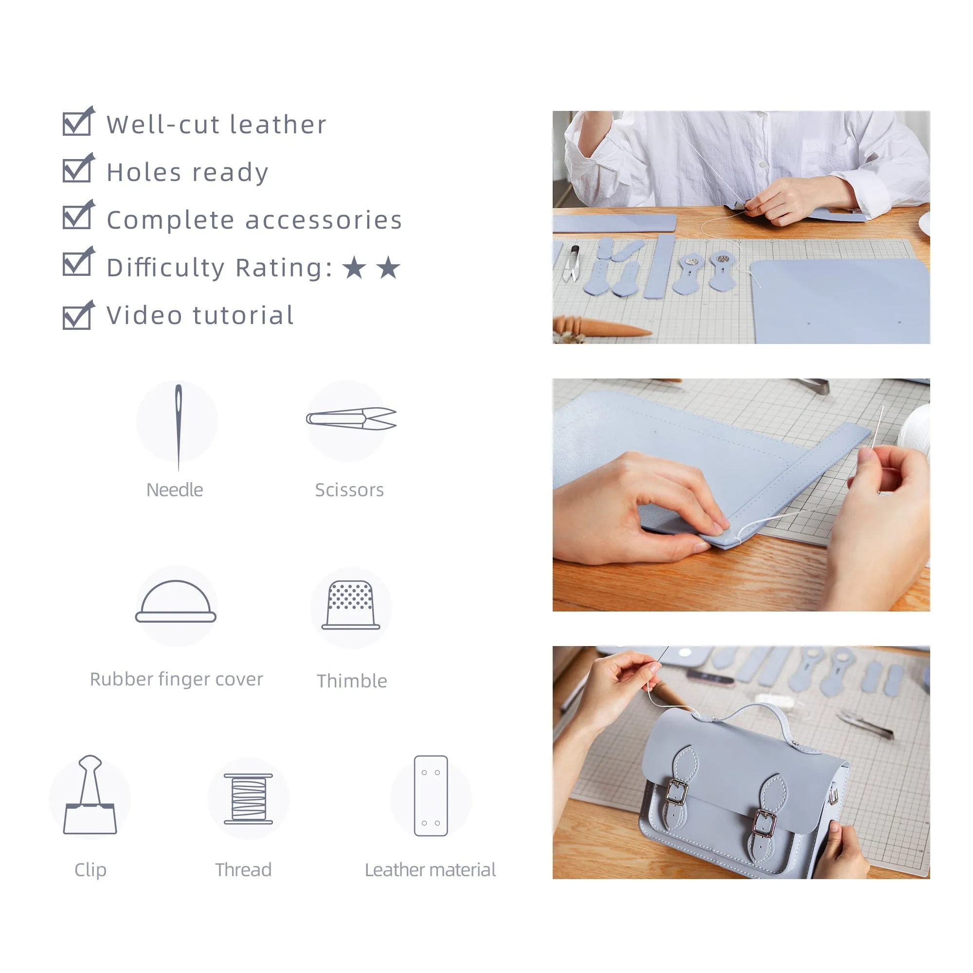 Large Cambridge Leather Bag Kit-Large Size