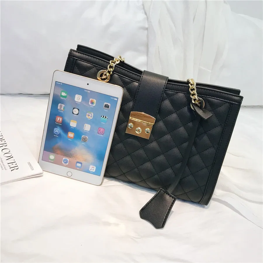 Large Capacity Pu Leather Chain Crossbody Bag High Quality