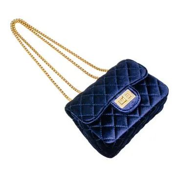 Large Classic Velvet Quilted Bag