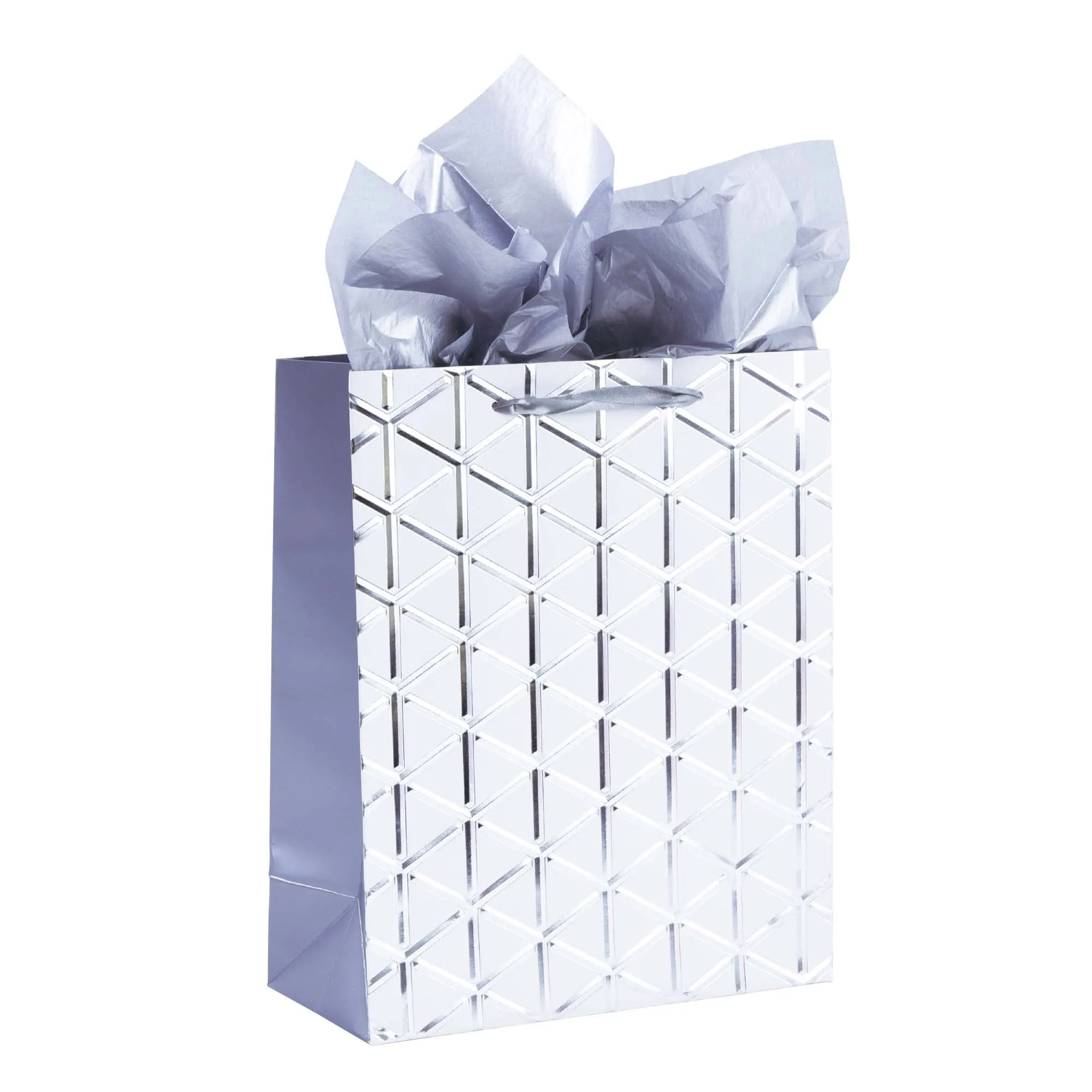 Large Criss Cross Embossed Hot Stamp Bag, 4 Colors