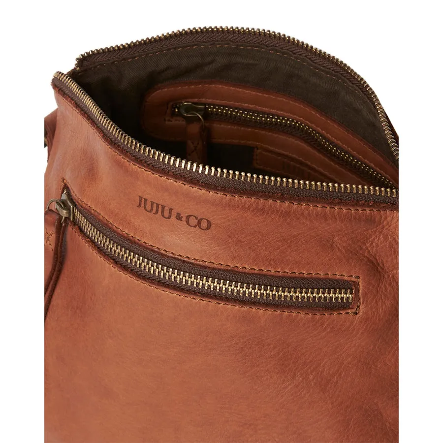 LARGE ESSENTIAL POUCH V2 - COGNAC LEATHER