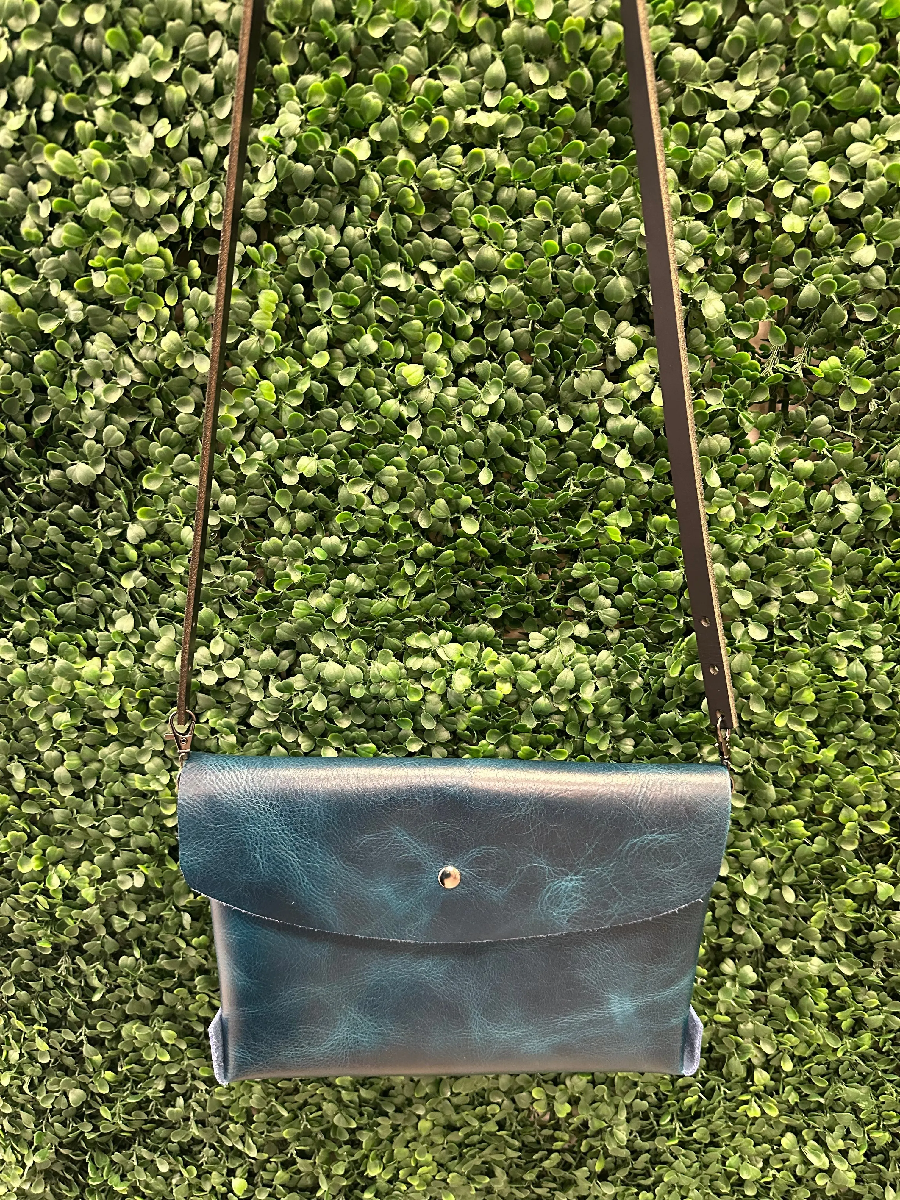 Large Leather Midnight Envelope Crossbody
