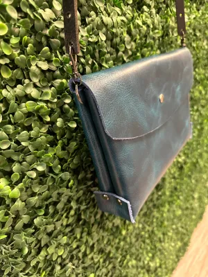 Large Leather Midnight Envelope Crossbody
