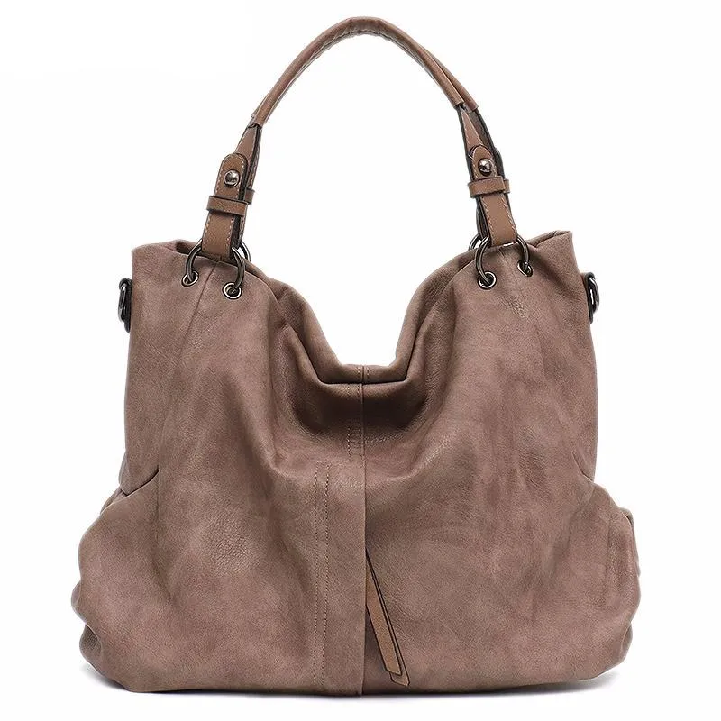 Large Women's Leather Handbags High Quality Female Pu Hobos Shoulder Bags Solid Pocket Ladies Tote Messenger Bags