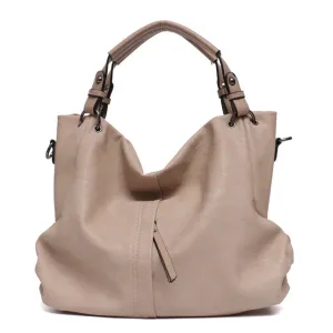 Large Women's Leather Handbags High Quality Female Pu Hobos Shoulder Bags Solid Pocket Ladies Tote Messenger Bags