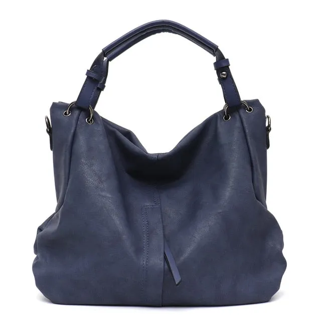 Large Women's Leather Handbags High Quality Female Pu Hobos Shoulder Bags Solid Pocket Ladies Tote Messenger Bags
