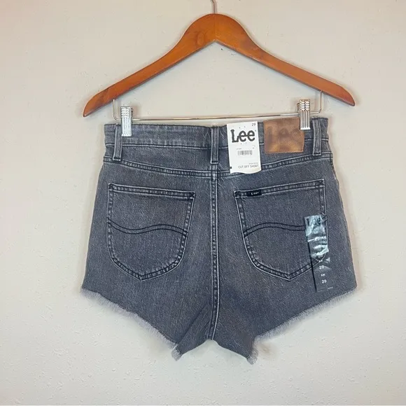 Lee High Rise Black Washed Cut Off Women’s Jean Shorts/Sz:29/NWT