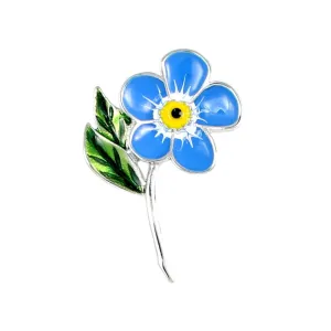 Lila Jewellery Forget Me Not On Stem Brooch