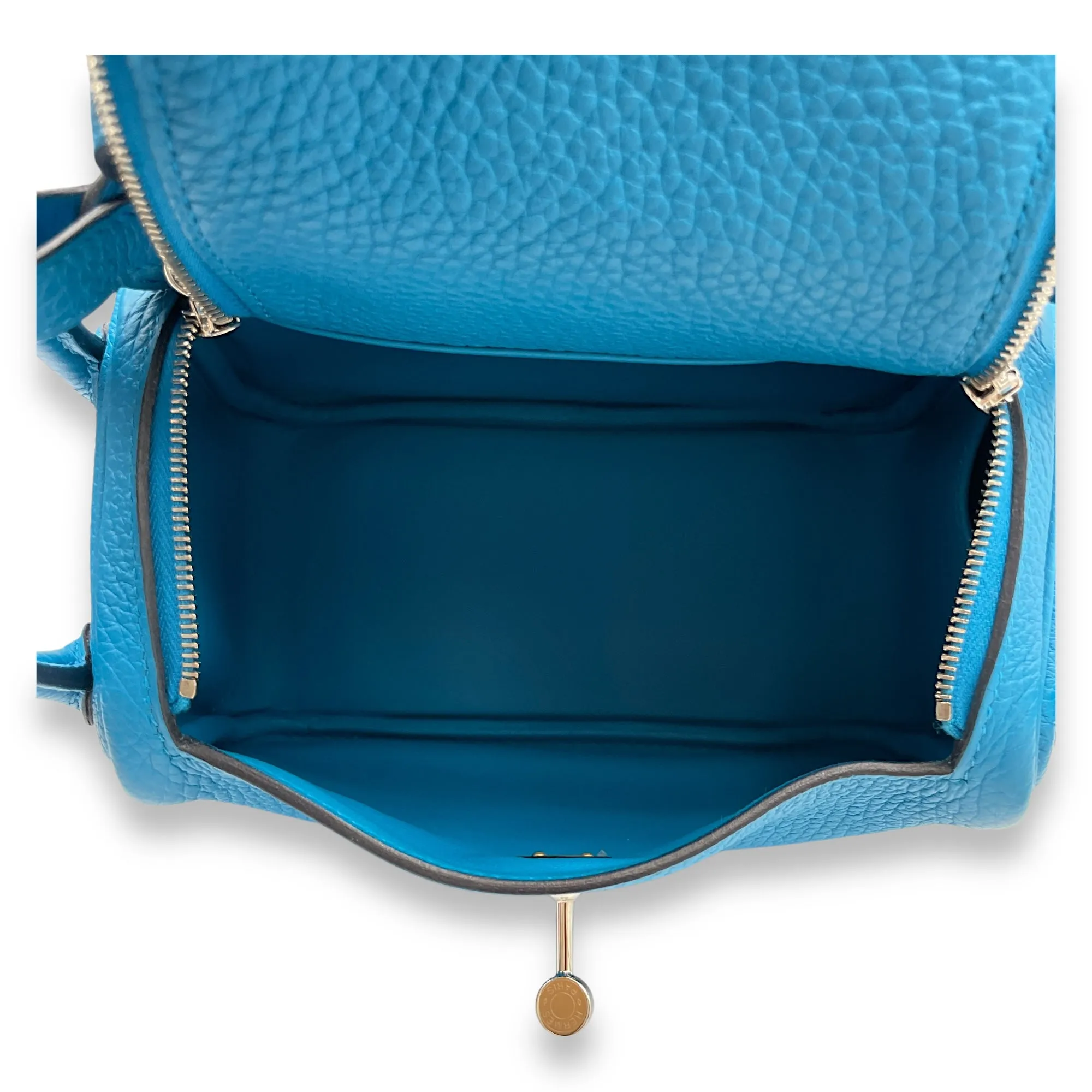 Lindy Mini Blue Frida in Clemence, Palladium hardware