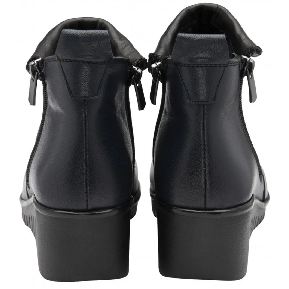 Lotus Cordelia Navy Ankle Boots