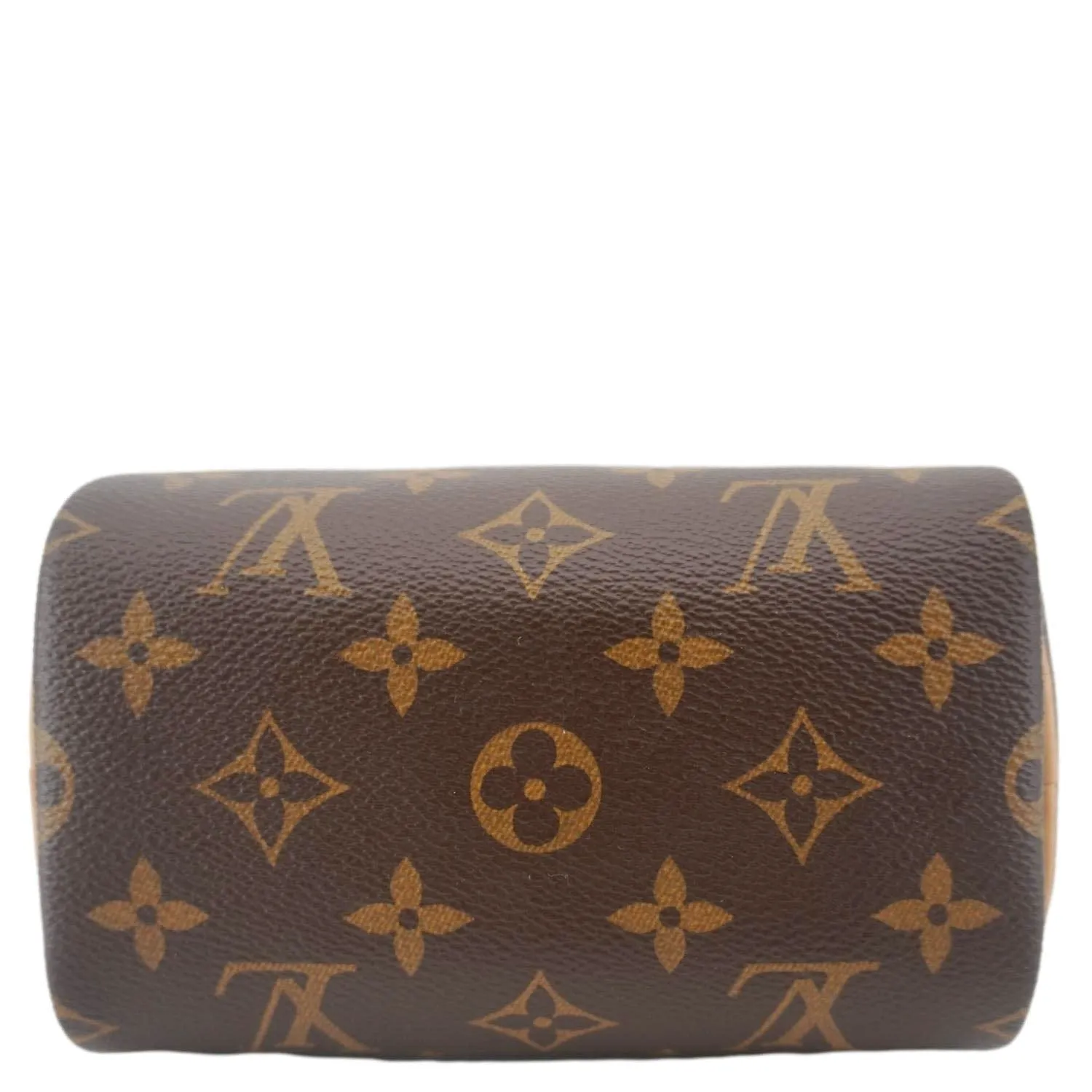LOUIS VUITTON Nano Speedy Monogram Canvas Crossbody Bag Brown