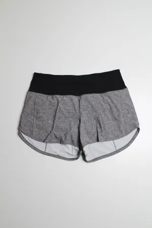 Lululemon heathered grey speed Up High-Rise Short, size 10 *long