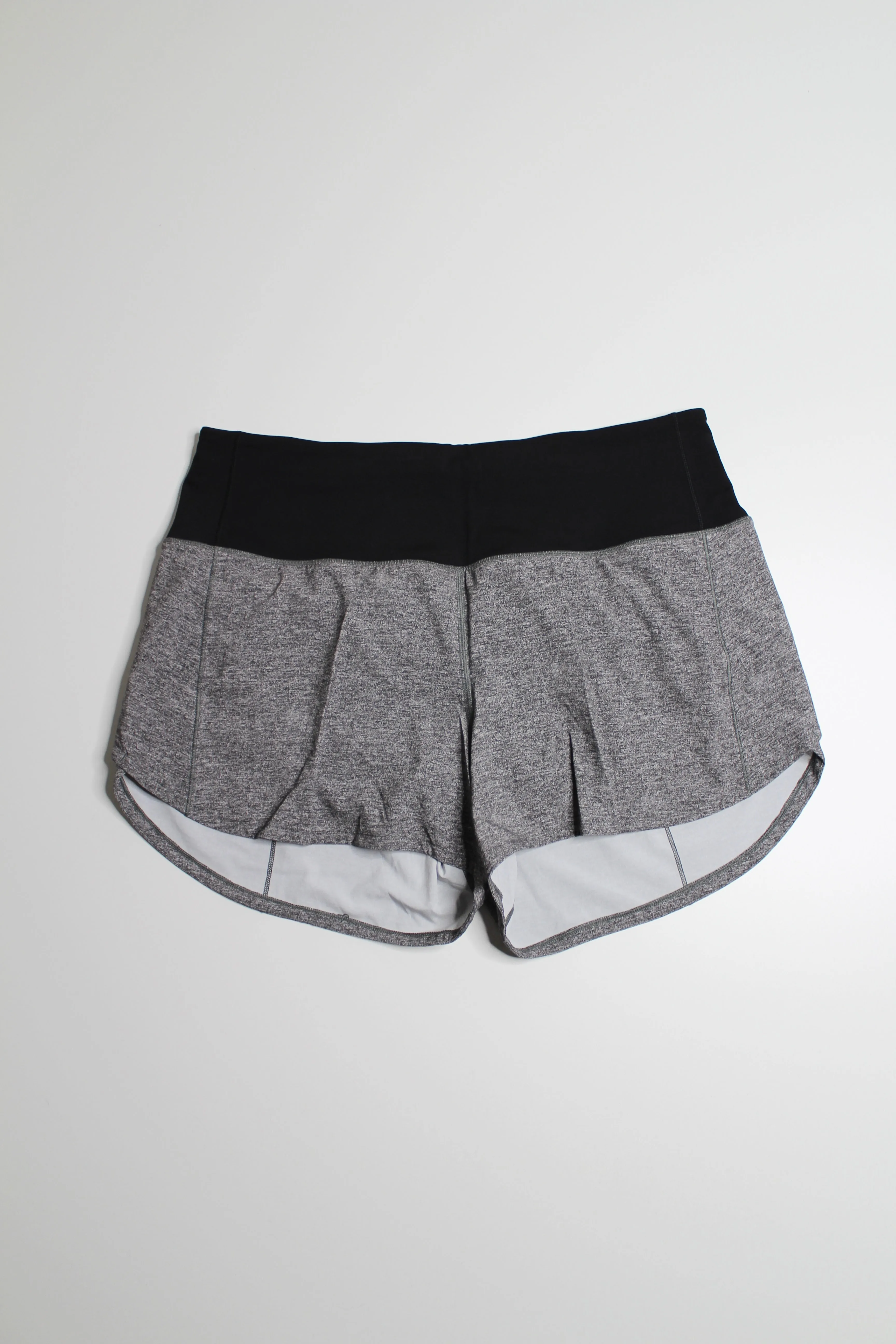 Lululemon heathered grey speed Up High-Rise Short, size 10 *long