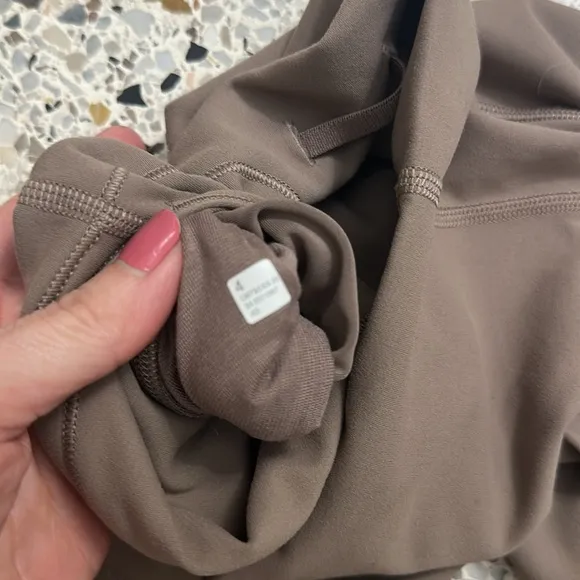 Lululemon Wunder Under train high rise short bike biker tan 6” 4 dark oxide