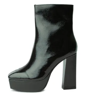 Luster-1 Black Ankle Boots