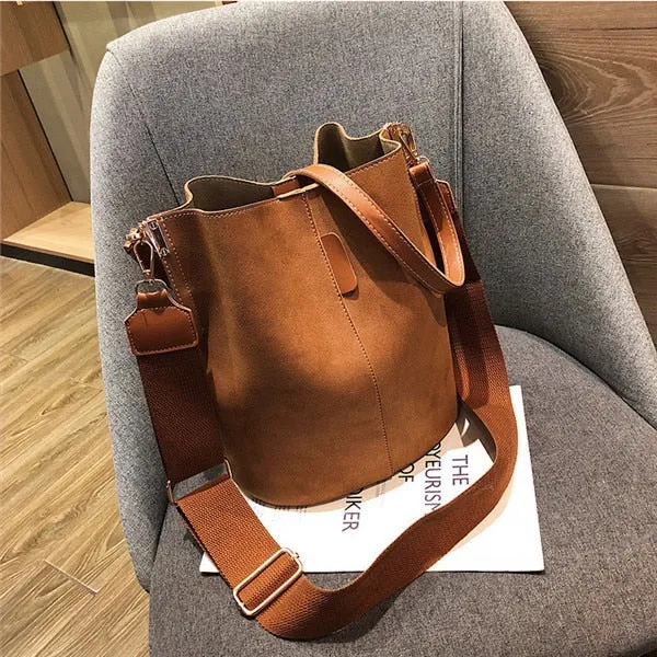 luxury bucket Large Capacity PU Leather bag