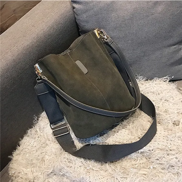 luxury bucket Large Capacity PU Leather bag