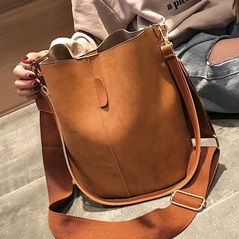luxury bucket Large Capacity PU Leather bag